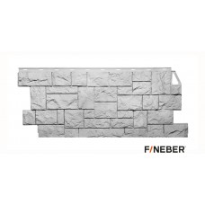 Фасадная панель ПВХ FineBer (Файнбир) Камень Дикий Мелованный Белый Фасадная панель ПВХ FineBer (Файнбир) Камень Дикий Мелованный Белый