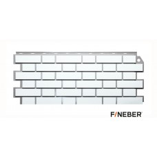Фасадная панель ПВХ FineBer (Файнбир) Дачный Кирпич Клинкерный Белый Фасадная панель ПВХ FineBer (Файнбир) Дачный Кирпич Клинкерный Белый