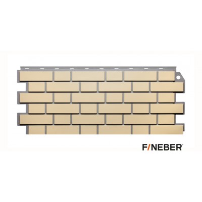 Фасадная панель ПВХ FineBer (Файнбир) Дачный Кирпич Клинкерный Желтый