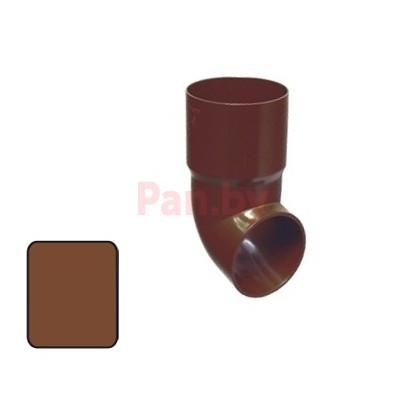 Слив (отмет) водосточной трубы Plastmo 125/90 D-90, Коричневый