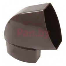 Колено (отвод) водосточной трубы Nicoll LG28 60 град., D-80, Коричневый (по плоскости стены)