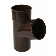 Тройник водосточной трубы Nicoll LG25 67 град., D-80, Коричневый