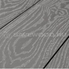 Террасная доска ДПК с тиснением Savewood Salix Пепельный