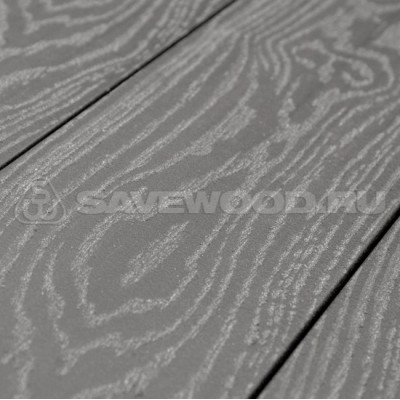 Террасная доска ДПК с тиснением Savewood Salix Пепельный